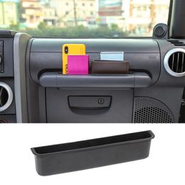 ABS Black Co-pilot Handle Storage Box Decoration Cover For Jeep Wrangler JK 2007-2010 Car Interior Accessories