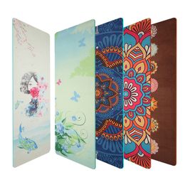 5mm Fitness Yoga Mat Lotus Pattern Suede Non-slip Fitness Losing Weight Pilates Slim Yoga Pad Gym Sports Camping Exercise Mat