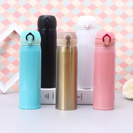 Vacuum Cup Thermos Lock Bouncing Water Cups Drinkware Stainless Steel Insulation Water Bottles