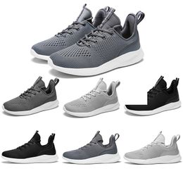 Non Brand Women Mens Running Shoes Black White Grey Mesh Breathable Sports Sneakers Mens Trainers Homemade brand Made in China size 39-44