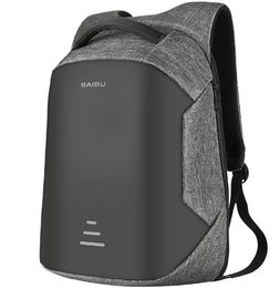 Designer-BAIBU Men Backpack Anti-theft Waterproof USB Charging Design Laptop Backpack Student Boy School Bags For Teenagers Travel Bag