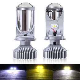 2PCS H4 LED Car Headlight with LENS IP67 Hi/Lo in One 3000k 4300k 6000k Super Brightness Auto LED Bulb