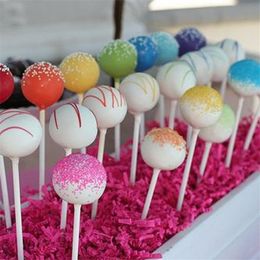 High quality DIY 100Pcs 100mm Fried Meatballs Stick Pop Sucker Sticks Cake Plastic Lolly Lollipop Candy Chocolate Modelling Mould Mould