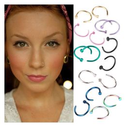 New Trendy Nose Rings Body Piercing Jewellery Fashion Stainless Steel Nos e Hoop Ring Earring Studs