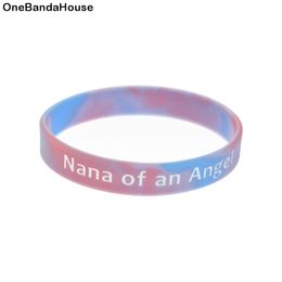 1PC Nana of An Angel Silicone Rubber Wristband Swirl Colour Perfect To Use In Any Benefits Gift