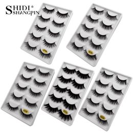 3D Mink Lashes False Eyelashes 5Pairs 100% Hand made Natural Long eye lash Full strip makeup Fake eyelash