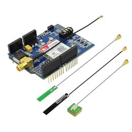 Freeshipping SIM808 etooth GSM GPS for SIMCOM Quad-Band Sim808 GSM/GPS/BT Module 3 in 1 Developed Board 3 Antennas