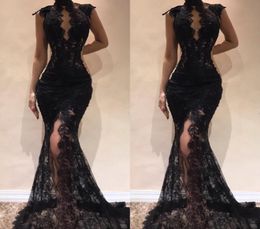 2019 South African Black Girls Prom Dress Cheap High Neck Mermaid Holidays Graduation Wear Evening Party Gown Custom Made Plus Size