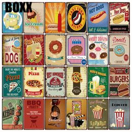 Hot Dog and Beer Bar/Restaurant Diner Advertisement Rustic/Vintage Metal Sign 