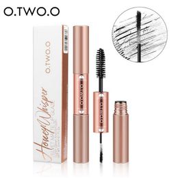 O.TWO.O 4D Silk Fiber Eyelash Mascara Waterproof Lasting Fast Dry Curling Fluffy Lashes Extension Black Color Not Crumble