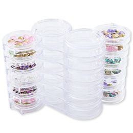 Cosmetic Organiser Plastic Storage Box Nail Art Gems Jewellery Beads Decoration Container 10 Slots Display Case HolderNail Sto