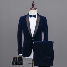 Cheap And Fine Shawl Lapel Groomsmen One Button Groom Tuxedos Men Suits Wedding/Prom/Dinner Best Man Blazer(Jacket+Pants+Tie) 033