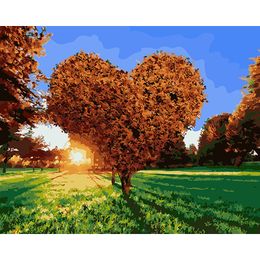 DIY Oil Painting By Numbers Love tree 22 50*40CM/20*16 Inch On Canvas For Home Decoration [Unframed]