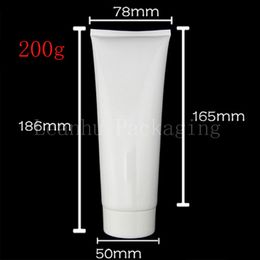 Skin Care Cosmetics Soft Bottle Tube 200ml Squeeze Empty White Cosmetic Cream Lotion Shampoo Facial Cleanser Containers 30PCS