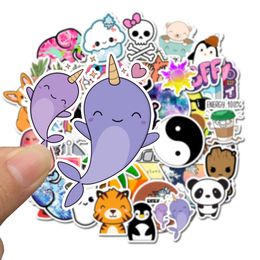 50 pcs/lot Car Stickers INS Style Cartoon For Laptop Skateboard Pad Bicycle Motorcycle PS4 Phone Luggage Decal Pvc guitar Stickers