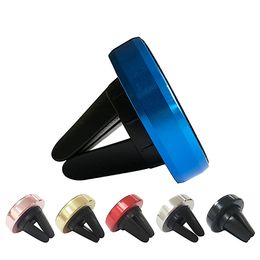 Universal Air Vent Magnetic Mobile Phone Holder Magnet Car Phone Holder Aluminium Mount Holder Stand 50pcs in retail