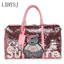 Women's Travel Bag Large Capacity Duffle Bags Fashion Sequins Luggage Pack High Quality Handbag Multifunctional Weekend Package