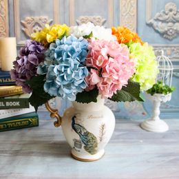 Artificial Hydrangea Flower Head Silk Flowers DIY Real Touch Hydrangeas for Wedding Centerpieces Home Party Decorative