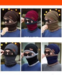 Best Selling Men's Earmuffs Hat Winter Plus Velvet Thickening Riding Hat Wool Hat Scarf One Neck Rrotective Neck Cap