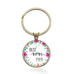best day bag Australia - Mother Quotes Keychains Mother's Day Gift Best Mom Ever Antique Bronze Keyring Car Key Holder Women Jewelry Bag Accessories