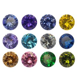 Loose synthetic gem 8mm*8mm round cubic zircon sparkle ring accessory