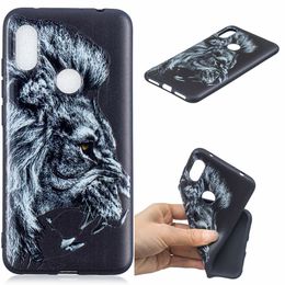 Lion Pattern TPU Relief Case for Xiaomi Redmi Note 6 Pro