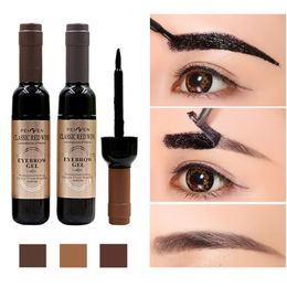 Red Wine Peel Off Eyebrow Gel Waterproof Long Lasting Semi-permanent Tattoo Brow Mascara Black Coffee Grey Classic Eye Makeup