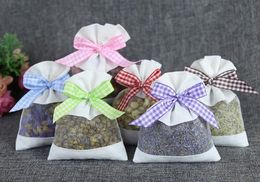 Cotton Organza Incense Bag Lavender Sachet Linen Package Bags Jewelry Cosmetic Storage Pouch Package Gift