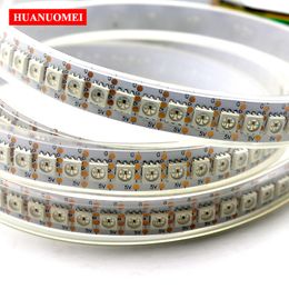 1M 144LEDs/m APA102 LED Strip light Tape,addressable 144Pixels/m with APA102 IC built-in the 5050 SMD RGB LED;DC5V,White PCB,Waterproof IP67