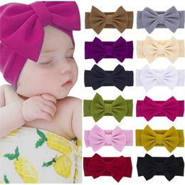 Fashion Children's Rabbit ears hair band European and American Baby solid Colour Bow Headband Fashionable bowknot Headband T9I00258