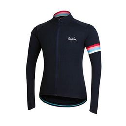 Mens Rapha Pro Team Cycling Long Sleeve Jersey MTB bike shirt Outdoor Sportswear Breathable Quick dry Racing Tops Road Bicycle clothing Y21042109