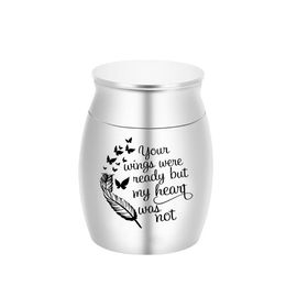 Cremation Urns, Ashes Keepsake, Memorial Mini Urn Funeral Urn with pretty package bag -Your Wings were Ready... 30 x 40 mm