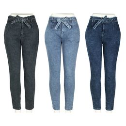 Mulheres Roupa skinny slim Jeans Elastic longo Denim Pencil Pants Casual Sexy Elastic cintura alta 3Colors Femme Calças Jeans