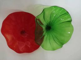 Hot sale! Murano Glass Plate Varying Shape and Colour Art Murano Glass Plates for Hotel Wall and Window Hanging