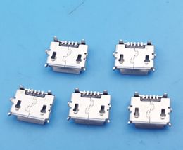 200Pcs Micro USB Type B Female 5Pin Socket Reverse PCB Soldering Connectors