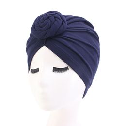 Fashion-M MISM Woman Turban Headwear Muslim Inner Hats Scarf India Caps Ladilid Headwrap Hairband Femme Knotted Bandanas Wholesale