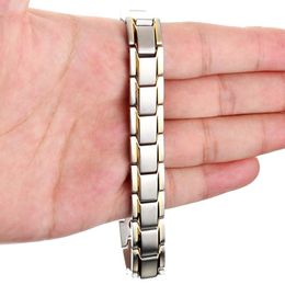 Magnetic Health Bracelet Men Energy Steel Magnetic Bracelet Male Chain Link Magnet Health Bracelets for Women Men