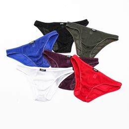 Sexy Men Underwear Low Waist U Pouch Flash Mesh Briefs For Men Thong Nightclub Show Briefs Gay Thongs G Strings Mix Colour J190114