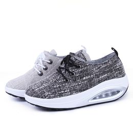 Hot Sale-Toning shoes Breathable Lose Weight Platform Walking Shoes Woman Healthy Fitness Swing rocking shoes sneakers Plus Size 42