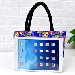 5style ethnic Single Handbag Shoulder Bento Boxes Flower Women Reusable Portable Shopping Bag lunch bags T2D5066