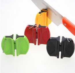 Mini Fast Sharpeners Pocket Tungsten Carbide Ceramic Rod Knife Sharpener Double groove and portable design Hot sale