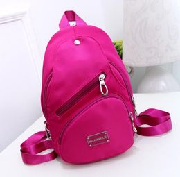 Backpack Bags Women Oxford Hasp Short Style Purple Large Capacity Multifunction Shoulder bags 5colors