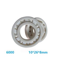 6pcs/10pcs 6000 ZrO2 full Ceramic bearing 10x26x8mm Zirconia Ceramic deep groove ball bearings 10*26*8mm