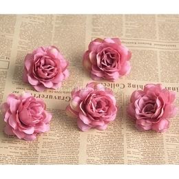 50Pcs Silk Rose Flower Head for DIY Wedding Party Bridal Hair Accessories Slippers Corsage Flowers 7cm