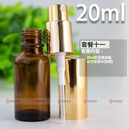 Wholesale Factory Price 20ml Empty Glass Perfume Bottle Amber Refillable Spray Atomizers Bottles For 20ml Ejuice Eliquid 624Pcs Per Lot