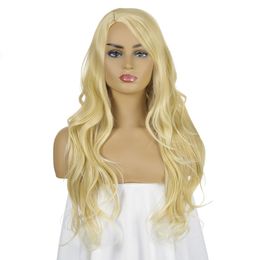 2020 Amazon Hot Selling Wig European and American Wig Hair Long Curly Hair Female High Temperature Silk Headgear Hair Cover