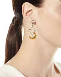 Fashion- designer jewelry Crystal Star Moon women earrings handmade Hair Clip for fashion women party jewelry