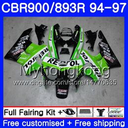 Repsol green hot Body For HONDA CBR893 RR CBR900RR CBR893RR 94 95 96 97 260HM.3 CBR 893 CBR900 RR CBR 893RR 1994 1995 1996 1997 Fairing kit