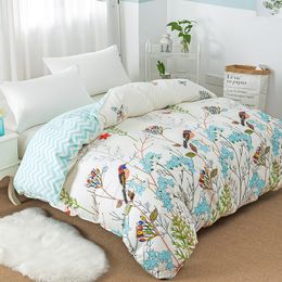 2018 Design Floral Birds Bedding Set Biancheria da letto 1 Pc Copripiumino 100% cotone Copripiumino o piumino o custodia all'ingrosso