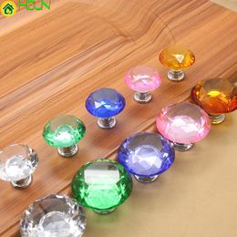 2pcs Diameter 40mm K9 Crystal Glass Knob Luxury Drawer Handles for Dresser Multi Colour CRY0166